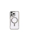 Mey İthalat®   iPhone 14 Pro Max Kılıf Boyi Magsafe Silikon Kapak - Gümüş
