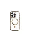 Mey İthalat®   iPhone 14 Pro Max Kılıf Boyi Magsafe Silikon Kapak - Kahverengi