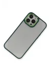 Mey İthalat®  iPhone 14 Pro Max Kılıf Dora Kapak - Haki Yeşil