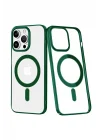 Mey İthalat®  iPhone 14 Pro Max Kılıf Element Magneticsafe Sert Kapak - Köknar Yeşili