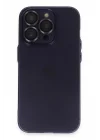 Mey İthalat®  iPhone 14 Pro Max Kılıf Luko Lens Silikon - Derin Mor