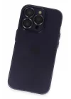Mey İthalat®  iPhone 14 Pro Max Kılıf Luko Lens Silikon - Derin Mor