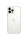 Mey İthalat®  iPhone 14 Pro Max Kılıf Magneticsafe Şeffaf Silikon - Şeffaf