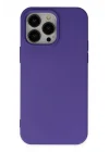 Mey İthalat®  iPhone 14 Pro Max Kılıf Nano içi Kadife Silikon - Mor