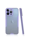 Mey İthalat®  iPhone 14 Pro Max Kılıf Platin Silikon - Lila