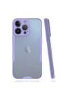 Mey İthalat®  iPhone 14 Pro Max Kılıf Platin Silikon - Lila