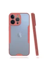 Mey İthalat®  iPhone 14 Pro Max Kılıf Platin Silikon - Pembe