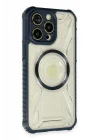 Mey İthalat®  iPhone 14 Pro Max Kılıf Prag Magneticsafe Kapak - Lacivert