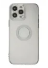 Mey İthalat®   iPhone 14 Pro Max Kılıf Santa Lens Silikon - Şeffaf