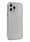 Mey İthalat®   iPhone 14 Pro Max Kılıf Santa Lens Silikon - Şeffaf