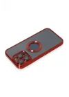 Mey İthalat®   iPhone 14 Pro Max Kılıf Slot Silikon - Kırmızı