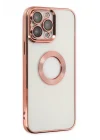 Mey İthalat®  iPhone 14 Pro Max Kılıf Slot Silikon - Rose Gold
