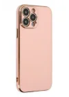 Mey İthalat®  iPhone 14 Pro Max Kılıf Volet Silikon - Pembe