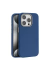 Mey İthalat®  iPhone 14 Pro Max Kılıf Wonder Deri Magsafe Kapak - Lacivert