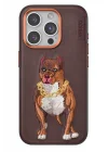 Mey İthalat®  iPhone 14 Pro Max Perma Desenli Kapak - Kahverengi