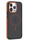 Mey İthalat®  iPhone 14 Pro Winner Magsafe Kapak - Turuncu