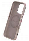 Mey İthalat®   iPhone 15 Flower Series Magsafe Kapak - Pembe