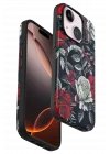 Mey İthalat®   iPhone 15 Flower Series Magsafe Kapak - Siyah