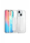 Mey İthalat®  iPhone 15 Kılıf Alfa Magsafe Standlı Kapak - Şeffaf