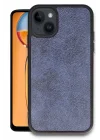 Mey İthalat®   iPhone 15 Kılıf Aras Deri Kapak - Lacivert