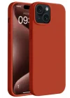 Mey İthalat®  iPhone 15 Kılıf First Silikon - Kırmızı