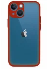 Mey İthalat®  iPhone 15 Kılıf Montreal Silikon Kapak - Kırmızı