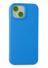 Mey İthalat®   iPhone 15 Kılıf Nano içi Kadife Silikon - Mavi