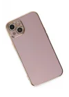 Mey İthalat®   iPhone 15 Kılıf Volet Silikon - Mor