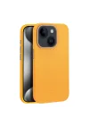 Mey İthalat®  iPhone 15 Kılıf Wonder Deri Magsafe Kapak - Turuncu