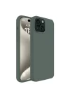 Mey İthalat®  iPhone 15 Plus Kılıf First Silikon - Koyu Yeşil