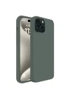 Mey İthalat®  iPhone 15 Plus Kılıf First Silikon - Koyu Yeşil