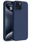 Mey İthalat®  iPhone 15 Plus Kılıf First Silikon - Lacivert
