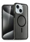 Mey İthalat®   iPhone 15 Plus Kılıf Star Magsafe Kapak - Siyah
