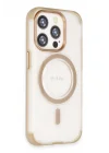 Mey İthalat®   iPhone 15 Pro Hilton Magsafe Kapak - Gold