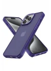 Mey İthalat®   iPhone 15 Pro Kılıf Elegant Kapak - Derin Mor