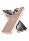 Mey İthalat®   iPhone 15 Pro Kılıf Elegant Kapak - Pudra