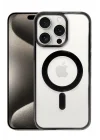 Mey İthalat®  iPhone 15 Pro Kılıf Erozi Magsafe Kapak - Siyah