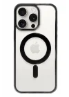 Mey İthalat®  iPhone 15 Pro Kılıf Erozi Magsafe Kapak - Siyah