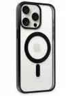 Mey İthalat®  iPhone 15 Pro Kılıf Erozi Magsafe Kapak - Siyah