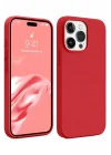 Mey İthalat®  iPhone 15 Pro Kılıf First Silikon - Kırmızı