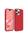 Mey İthalat®  iPhone 15 Pro Kılıf First Silikon - Kırmızı