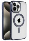 Mey İthalat®   iPhone 15 Pro Kılıf Kronos Magsafe Kapak - Lacivert