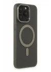 Mey İthalat®  iPhone 15 Pro Kılıf Lodos Magneticsafe Mat Kapak - Titan Gri