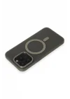 Mey İthalat®  iPhone 15 Pro Kılıf Lodos Magneticsafe Mat Kapak - Titan Gri
