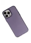 Mey İthalat®  iPhone 15 Pro Kılıf Modos Metal Kapak - Derin Mor