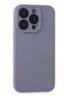 Mey İthalat®   iPhone 15 Pro Kılıf Nano içi Kadife Silikon - Lila