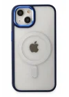 Mey İthalat®   iPhone 15 Pro Kılıf Room Magneticsafe Silikon - Lacivert