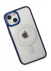 Mey İthalat®   iPhone 15 Pro Kılıf Room Magneticsafe Silikon - Lacivert