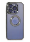 Mey İthalat®  iPhone 15 Pro Kılıf Slot Silikon - Titan Gri