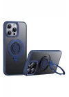 Mey İthalat®  iPhone 15 Pro Max Avatar 360 Dönen Magsafe Kapak - Lacivert